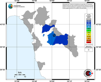 Mappa EMS - territori comuni