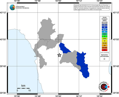 Mappa EMS - territori comuni