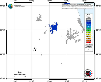 Mappa EMS - territori località