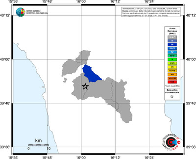 Mappa EMS - territori comuni