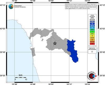 Mappa EMS - territori comuni