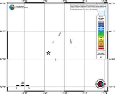 Mappa EMS - territori località