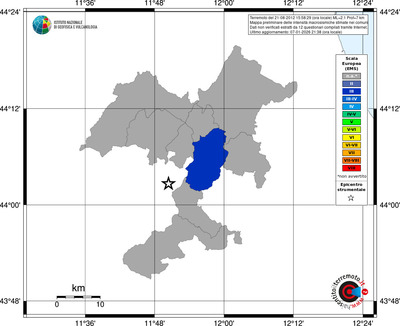 Mappa EMS - territori comuni