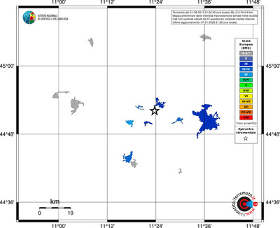 Mappa EMS - territori località