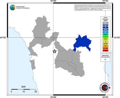 Mappa EMS - territori comuni
