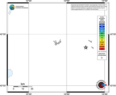Mappa EMS - territori località