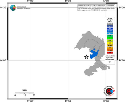 Mappa EMS - territori comuni