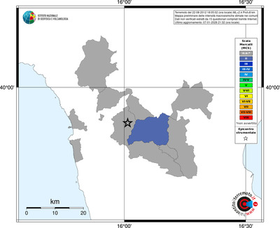 Mappa MCS - territori comuni