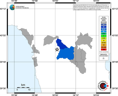 Mappa EMS - territori comuni