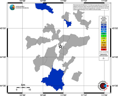 Mappa EMS - territori comuni