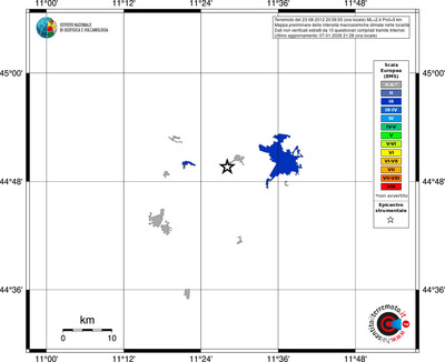 Mappa EMS - territori località