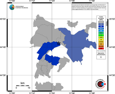Mappa EMS - territori comuni