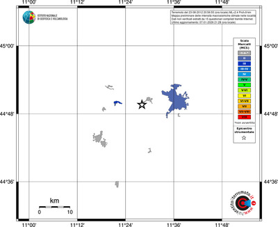 Mappa MCS - territori località