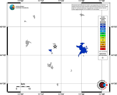 Mappa EMS - territori località