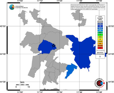 Mappa EMS - territori comuni