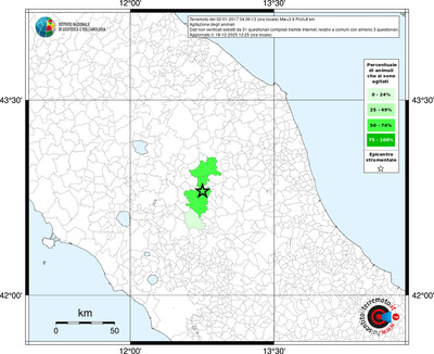 Mappa territorio comunale con almeno 3 questionari