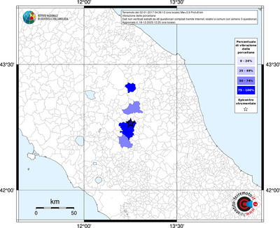 Mappa territorio comunale con almeno 3 questionari