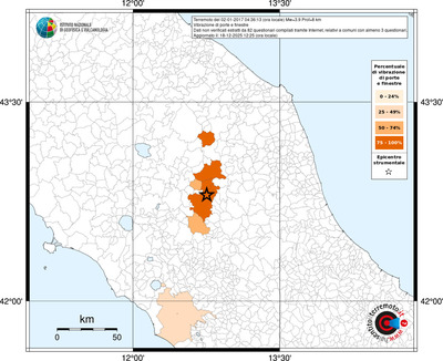 Mappa territorio comunale con almeno 3 questionari