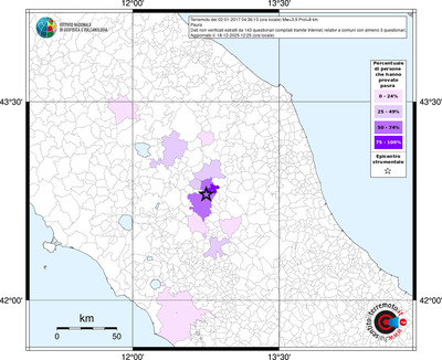Mappa territorio comunale con almeno 3 questionari