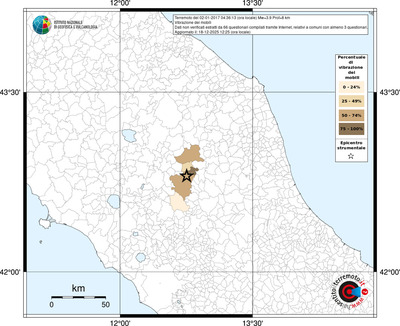 Mappa territorio comunale con almeno 3 questionari