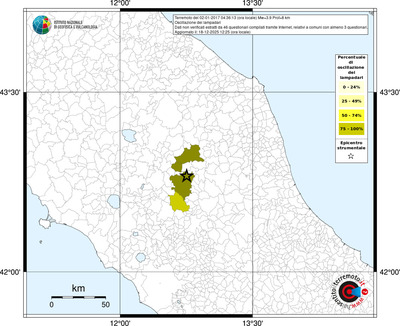 Mappa territorio comunale con almeno 3 questionari