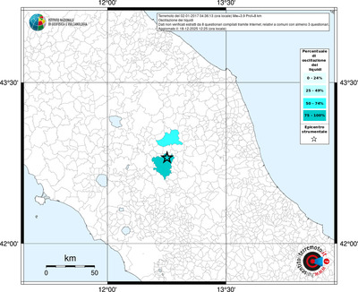 Mappa territorio comunale con almeno 3 questionari