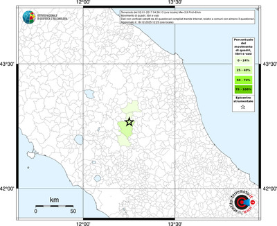 Mappa territorio comunale con almeno 3 questionari
