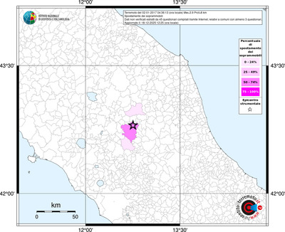 Mappa territorio comunale con almeno 3 questionari