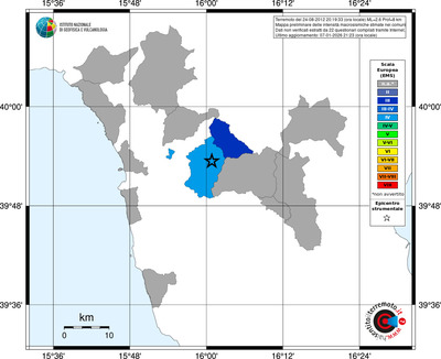 Mappa EMS - territori comuni