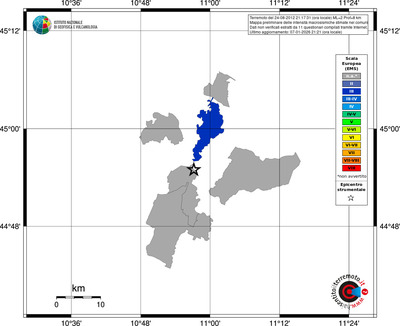 Mappa EMS - territori comuni