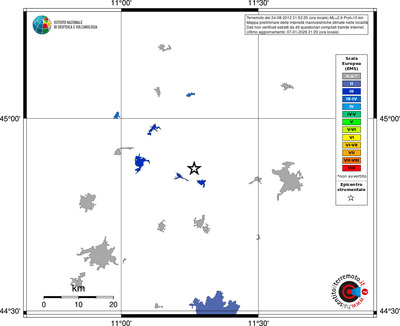 Mappa EMS - territori località