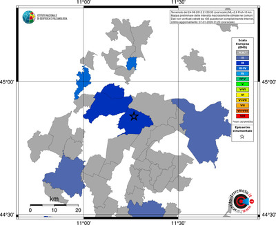 Mappa EMS - territori comuni