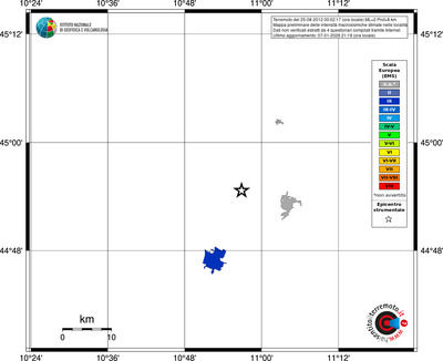 Mappa EMS - territori località
