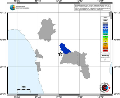 Mappa EMS - territori comuni