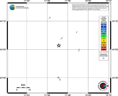 Mappa EMS - territori località