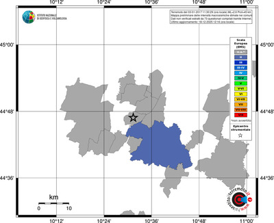 Mappa EMS - territori comuni