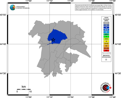 Mappa EMS - territori comuni