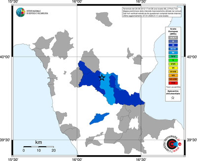 Mappa EMS - territori comuni
