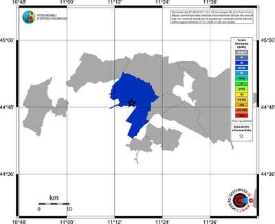 Mappa EMS - territori comuni