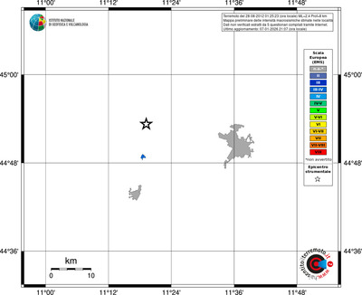 Mappa EMS - territori località