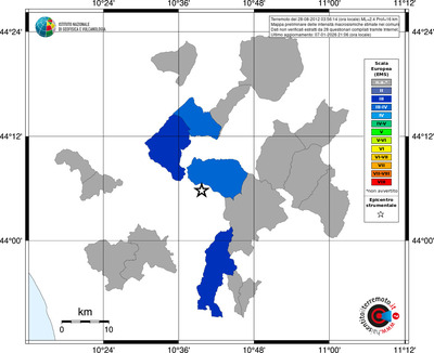 Mappa EMS - territori comuni