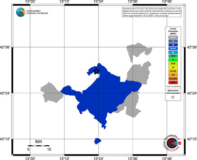 Mappa EMS - territori comuni