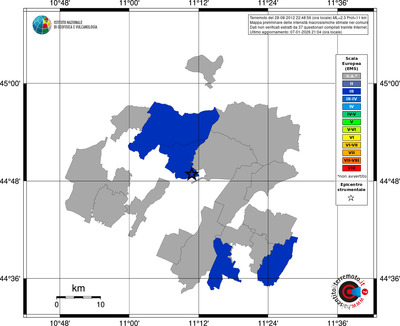 Mappa EMS - territori comuni