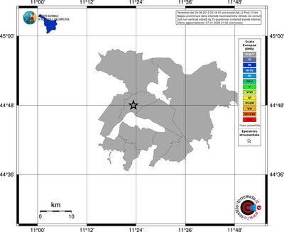 Mappa EMS - territori comuni