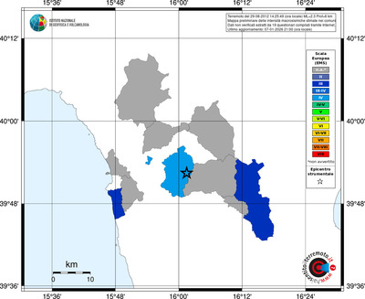 Mappa EMS - territori comuni