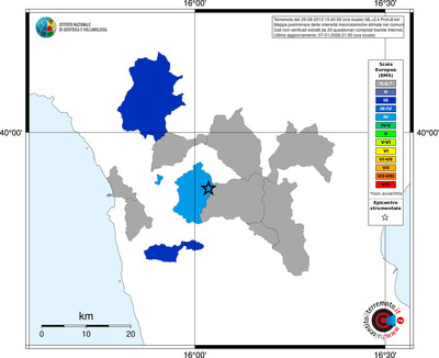 Mappa EMS - territori comuni