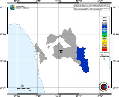 Mappa EMS - territori comuni
