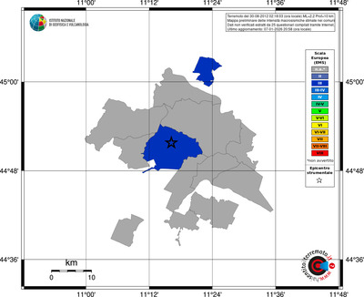 Mappa EMS - territori comuni