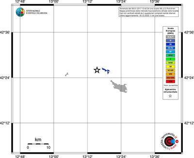 Mappa EMS - territori località