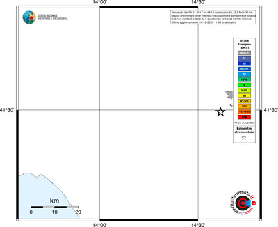 Mappa EMS - territori località